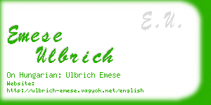 emese ulbrich business card